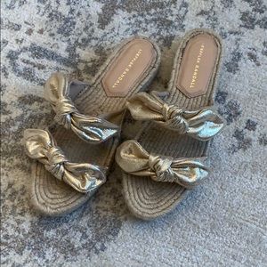 Loeffler Randall gold sandals